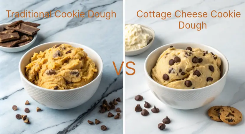 Traditional vs. Cottage Cheese Cookie Dough