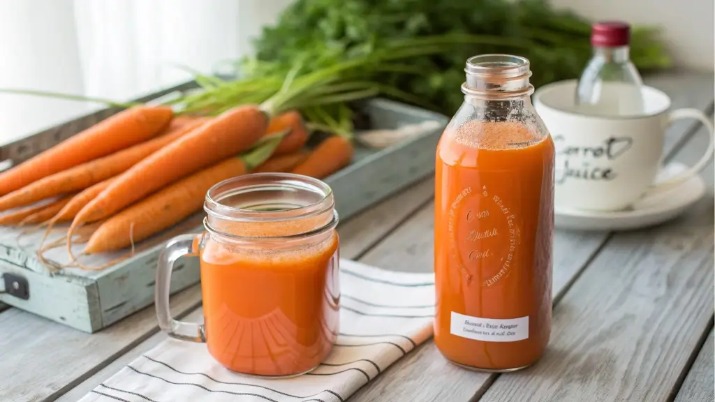 home made carrot juice