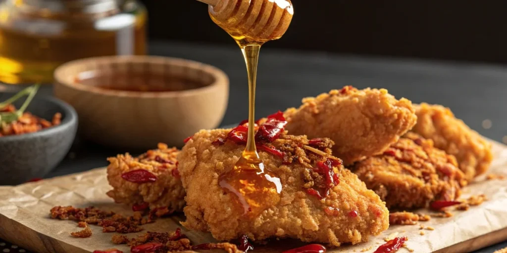 Hot Honey Drizzled Over Crispy Fried Chicken