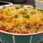 Best cheesy rice recipe with creamy melted cheese