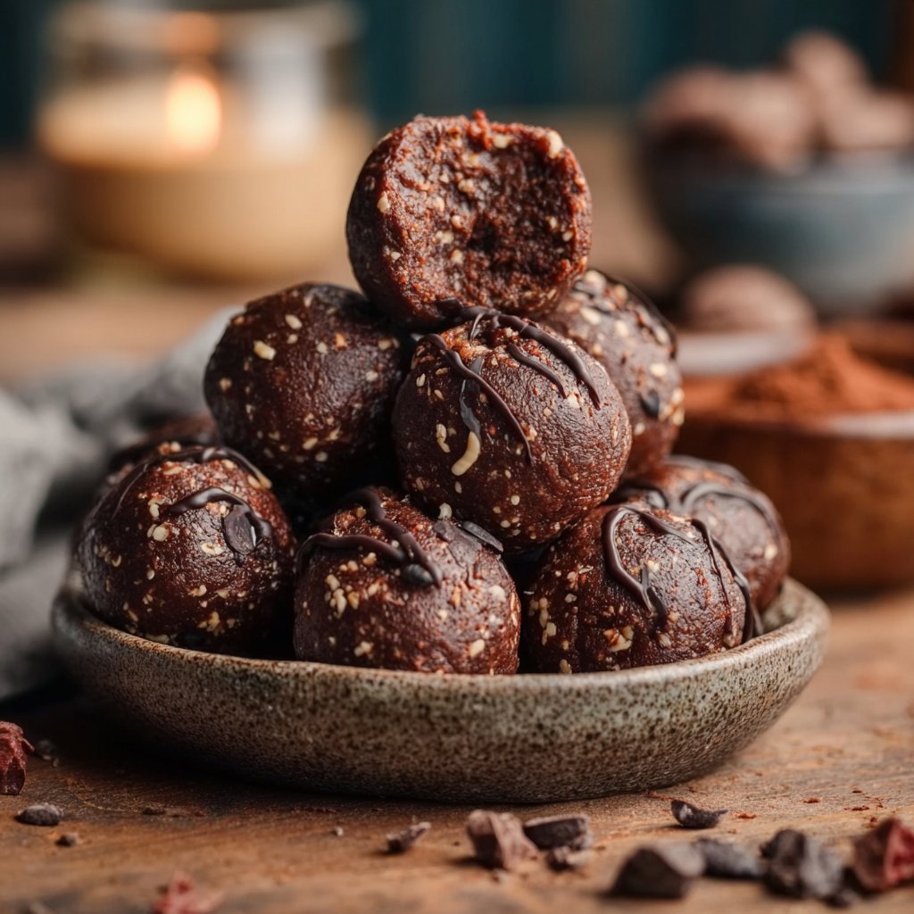 No-Bake Protein Brownie Bites