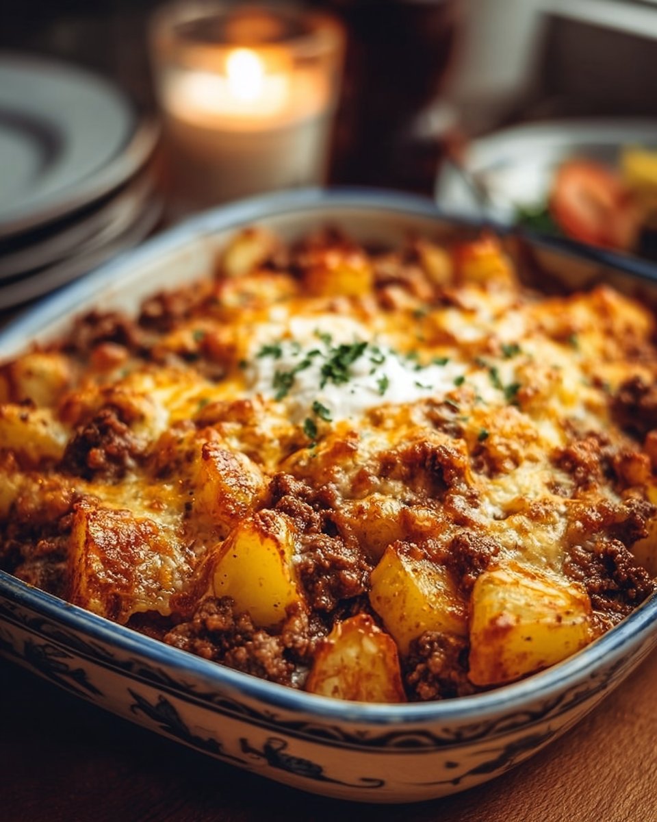 Ground Beef and Potatoes Casserole