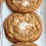 Delicious Brown Butter Marshmallow Cookies with gooey centers and crispy edges
