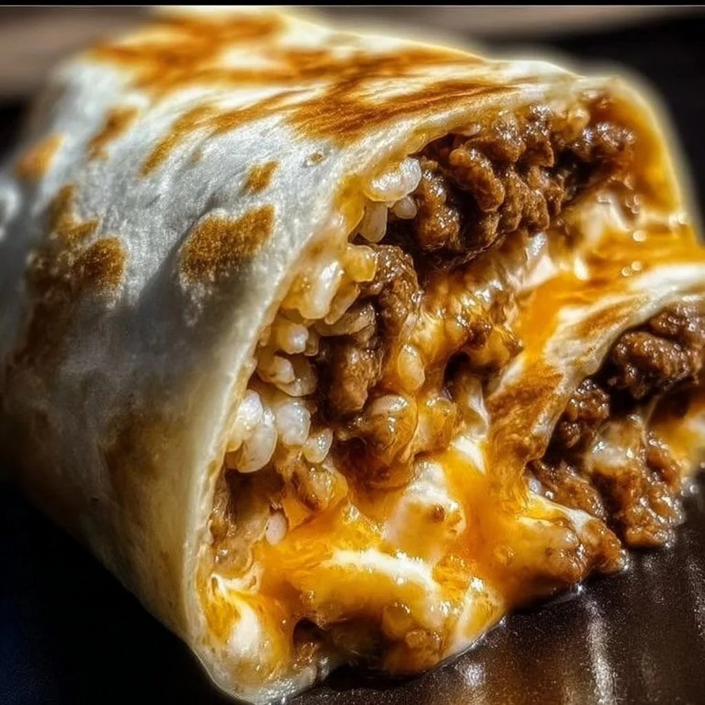 Taco Bell Beefy Melt Burrito loaded with beef and melted cheese