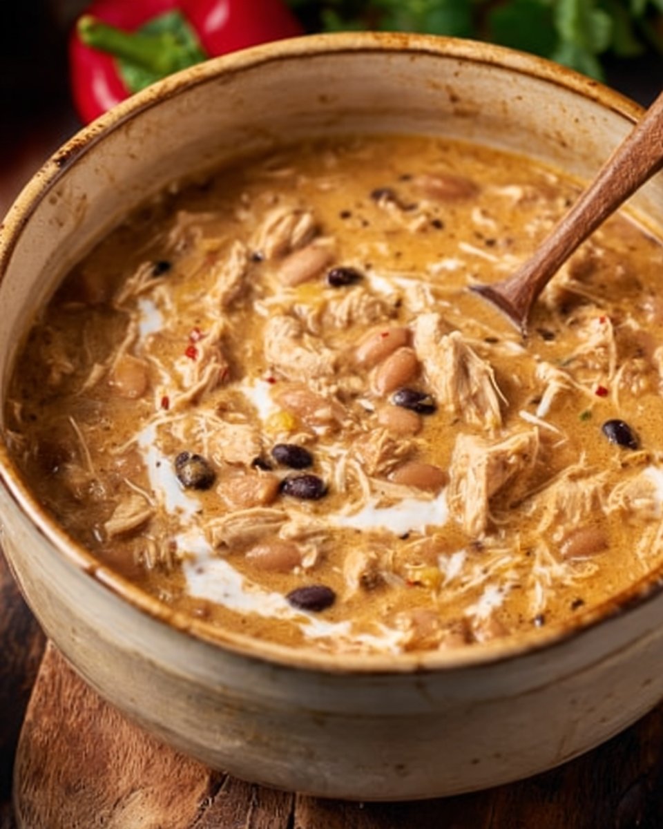 Crockpot White Chicken Chili with Cream Cheese