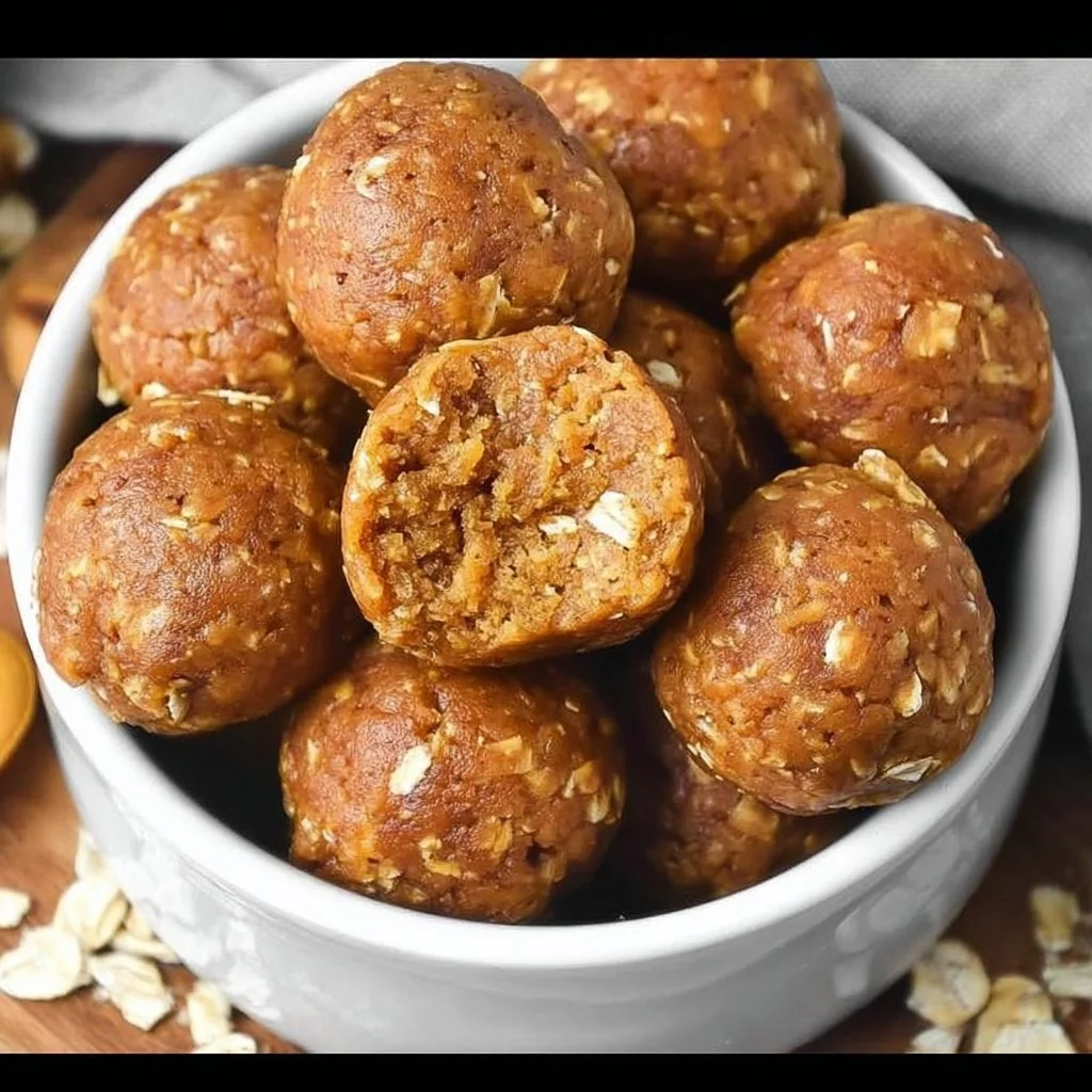 Homemade pumpkin protein balls with nuts and seeds