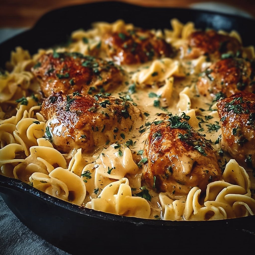 Easy One-Pan Chicken with Buttered Noodles