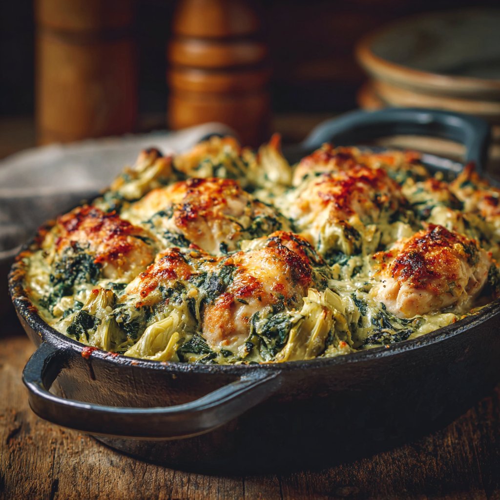Spinach Artichoke Chicken Bake