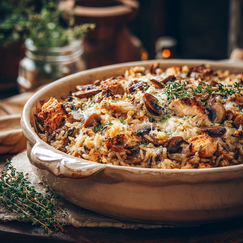 Chicken Mushroom Wild Rice Casserole
