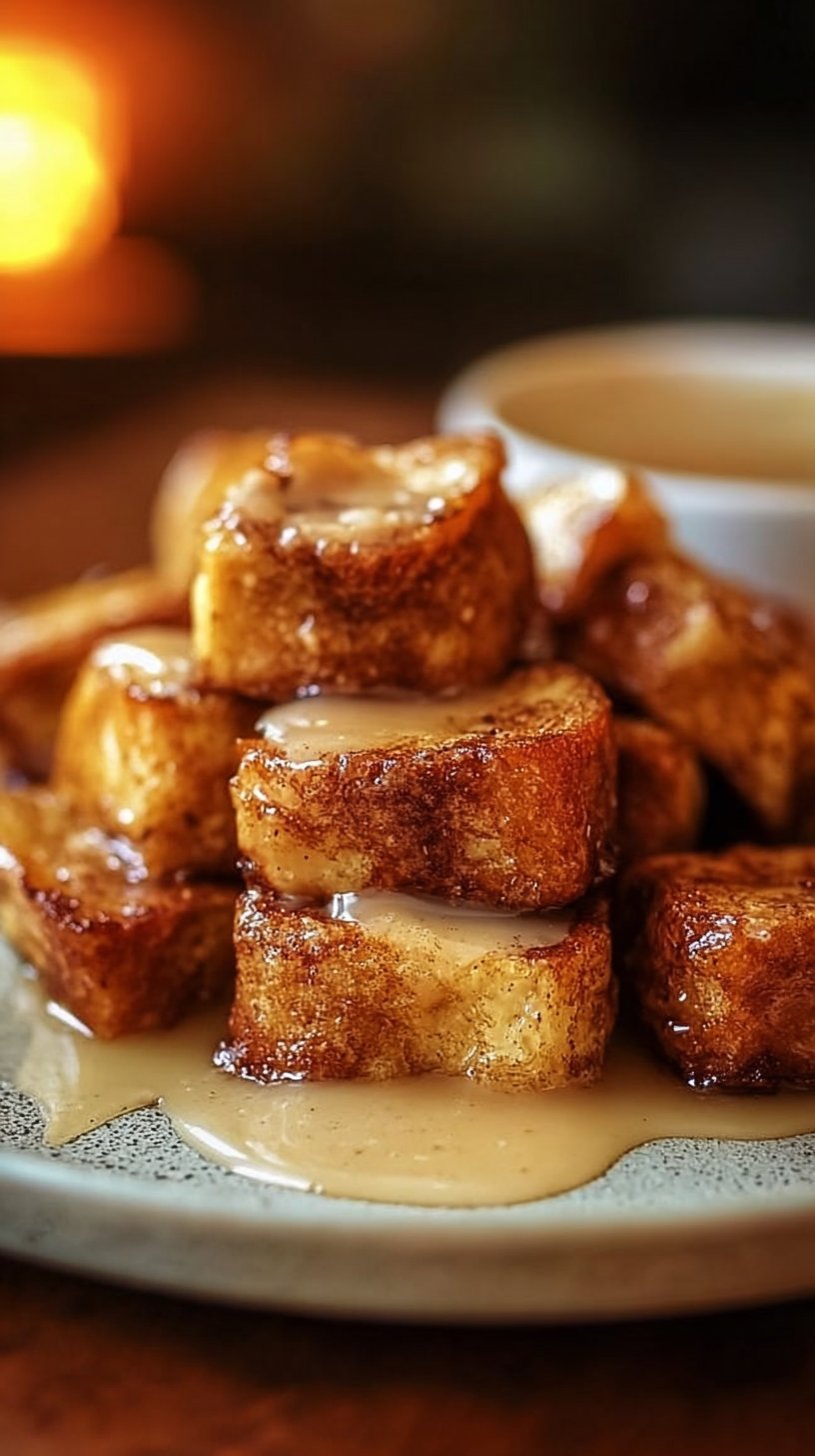 Cinnamon Roll French Toast Bites