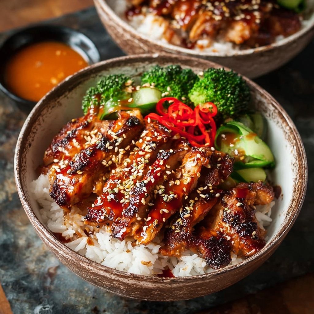 Sticky Chicken Rice Bowls