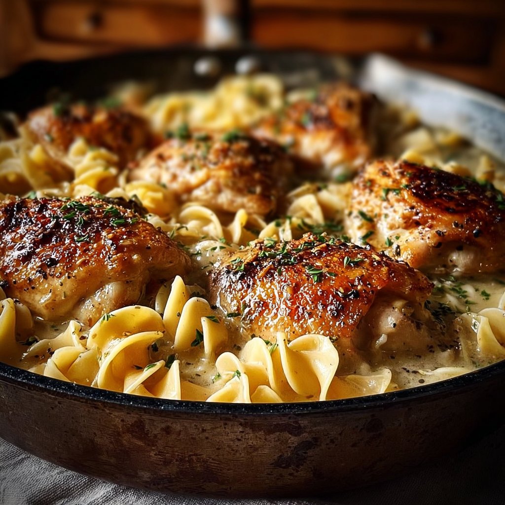 One-Pan Chicken with Buttered Noodles