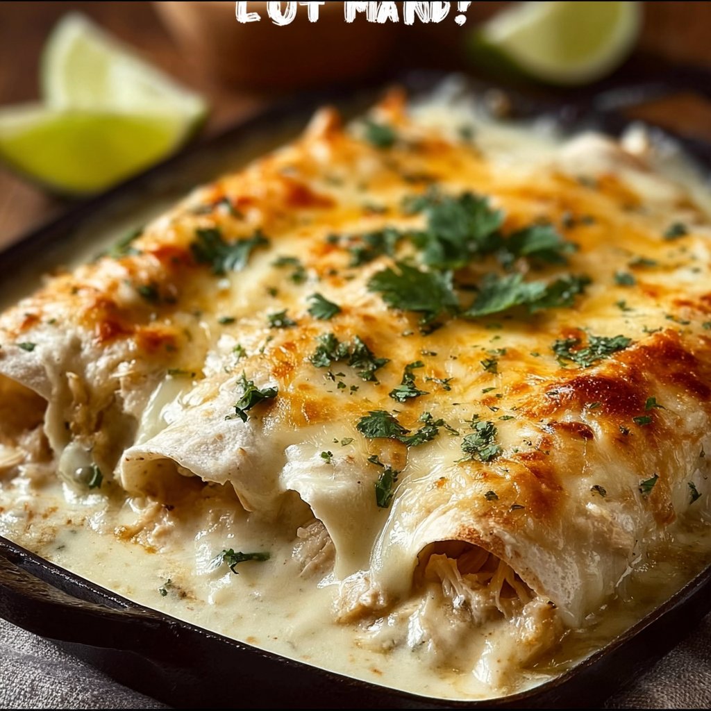 Creamy White Chicken Enchiladas