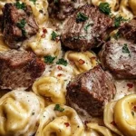 Cracked Garlic Steak Tortellini in Creamhouse Sauce