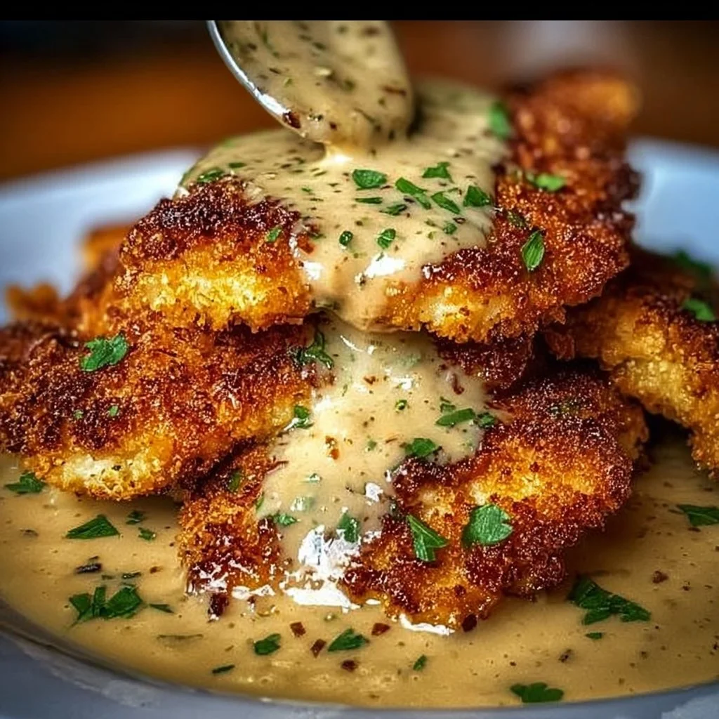Delicious Parmesan Crusted Chicken served with sides on a plate