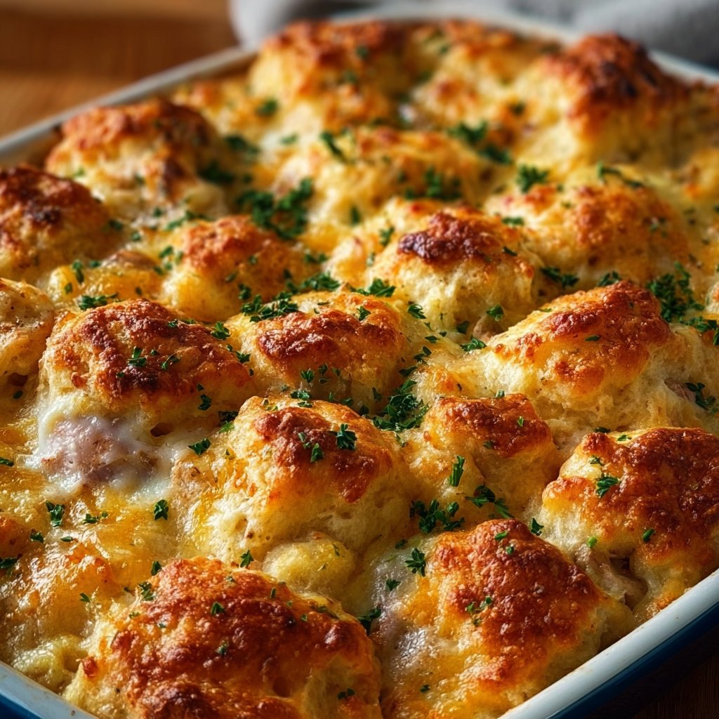 Chicken Bubble Biscuit Bake Casserole
