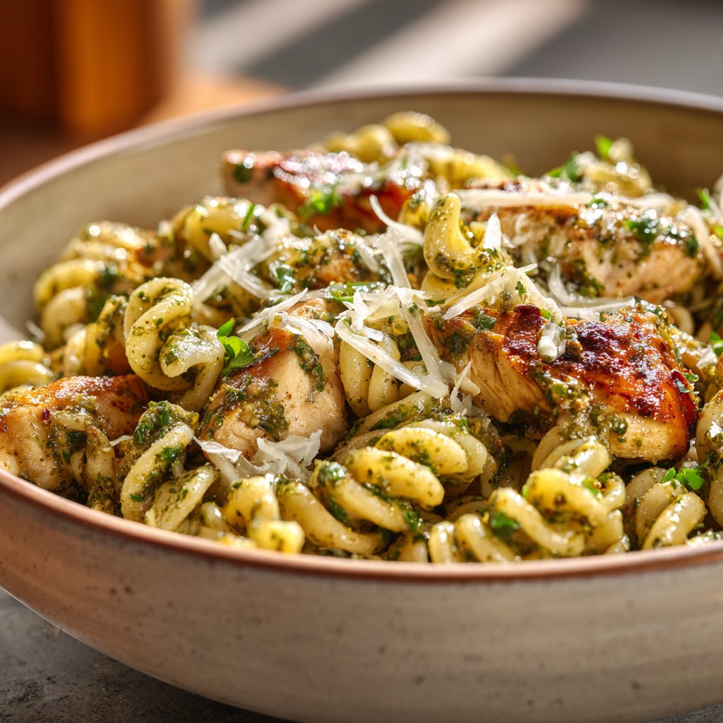 Chicken Pesto Pasta Toss