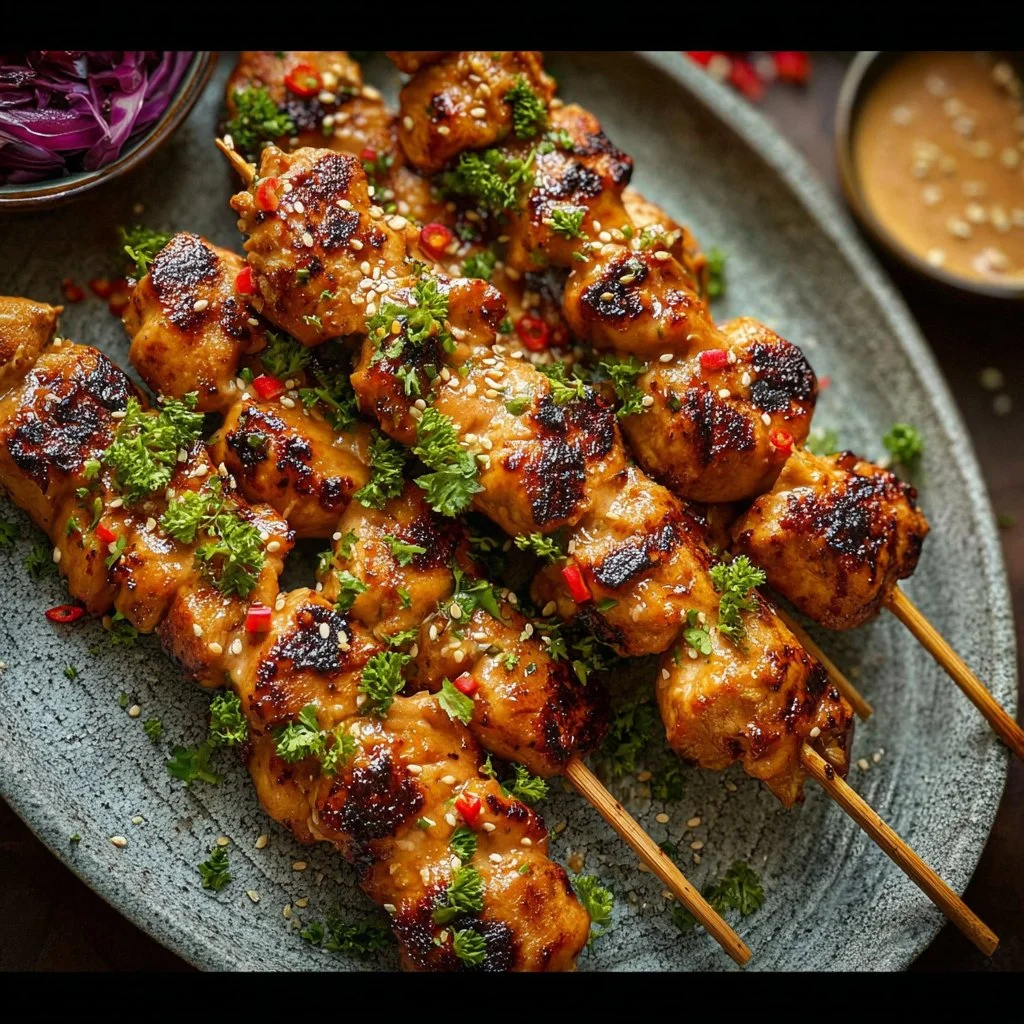 Bang Bang Chicken Skewers