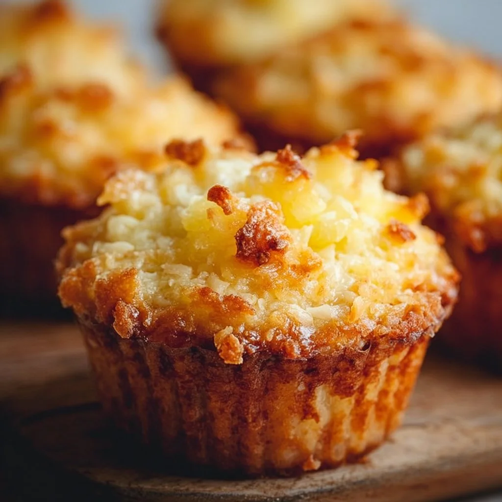 Coconut and Pineapple Cottage Cheese Muffins