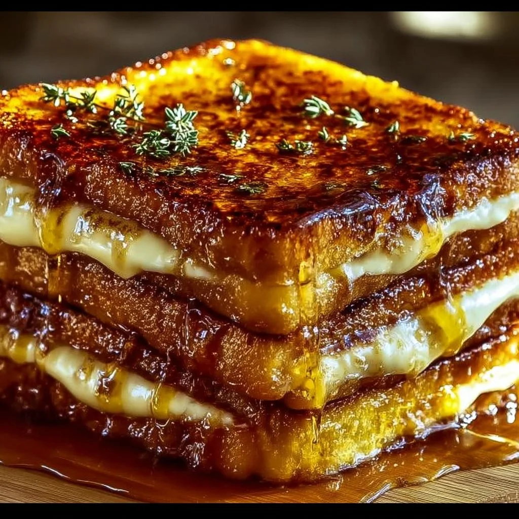 Delicious Crème Brûlée French Toast served with caramelized sugar topping