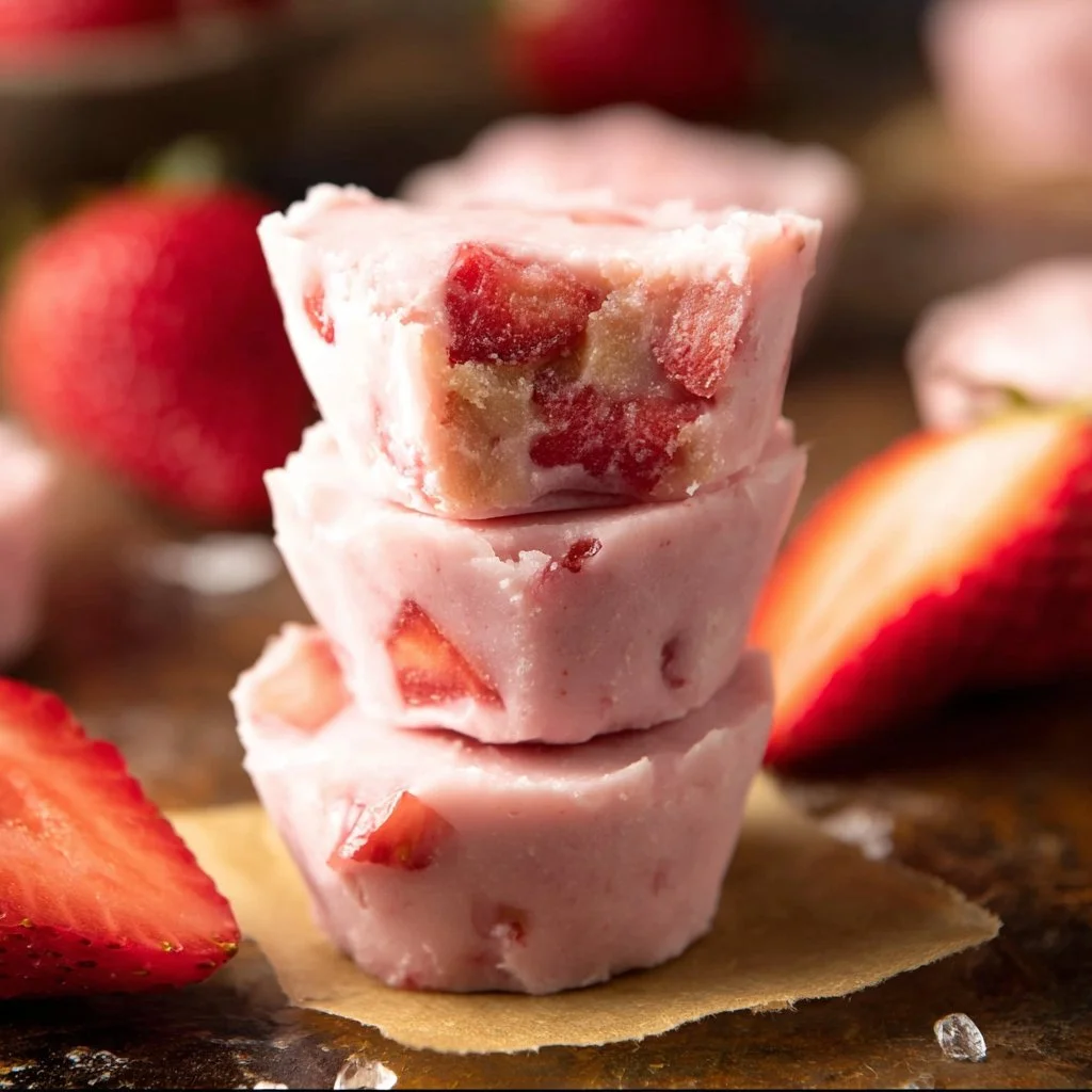 Frozen Strawberry Yogurt Bites