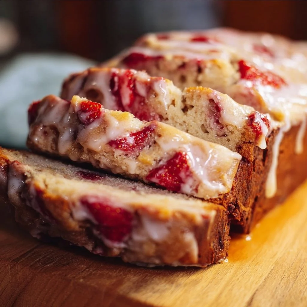 Glazed Strawberry Bread