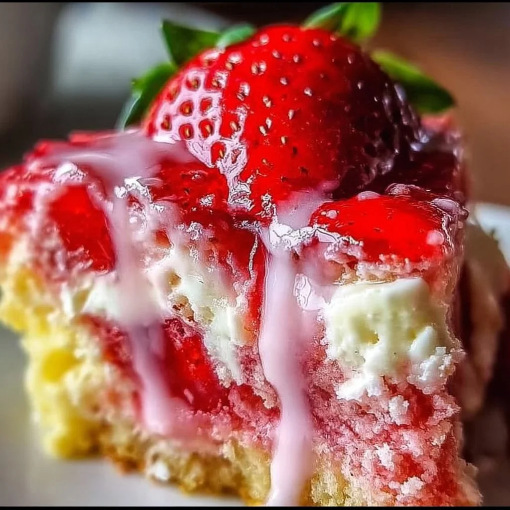 Delicious Strawberry Earthquake Cake, a stunning and easy dessert for any occasion.