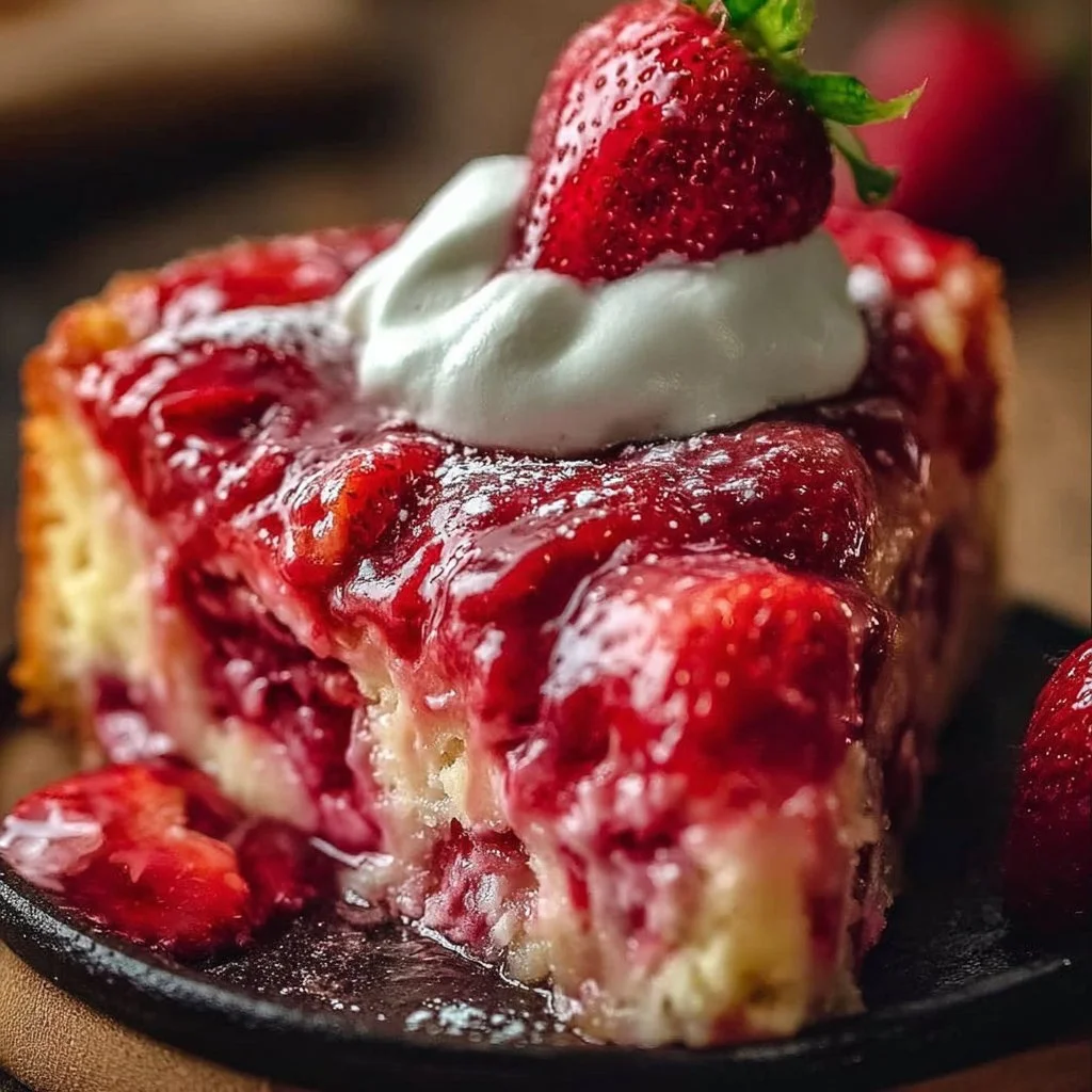 Strawberry Earthquake Cake - Unbelievably Easy Showstopper Dessert